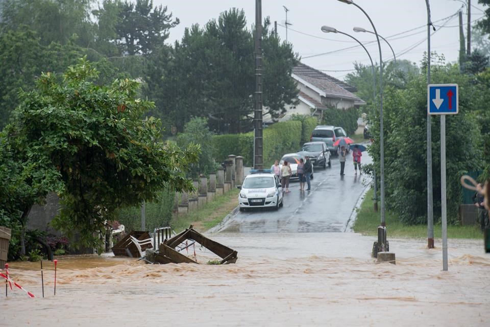 Flooding in Sedan, Ardennes department, France, 11 June 2018. Credit: Philippe Lenoble (used with permission)