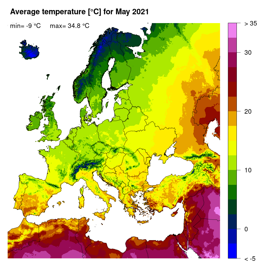 Rozpětí oběť kočka average temperature europe map Persona středně ...