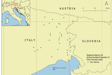 Hydrological stations shared with CEMS HDCC by the Regional Agency for Environmental Protection of Friuli Venezia Giulia (Italy)